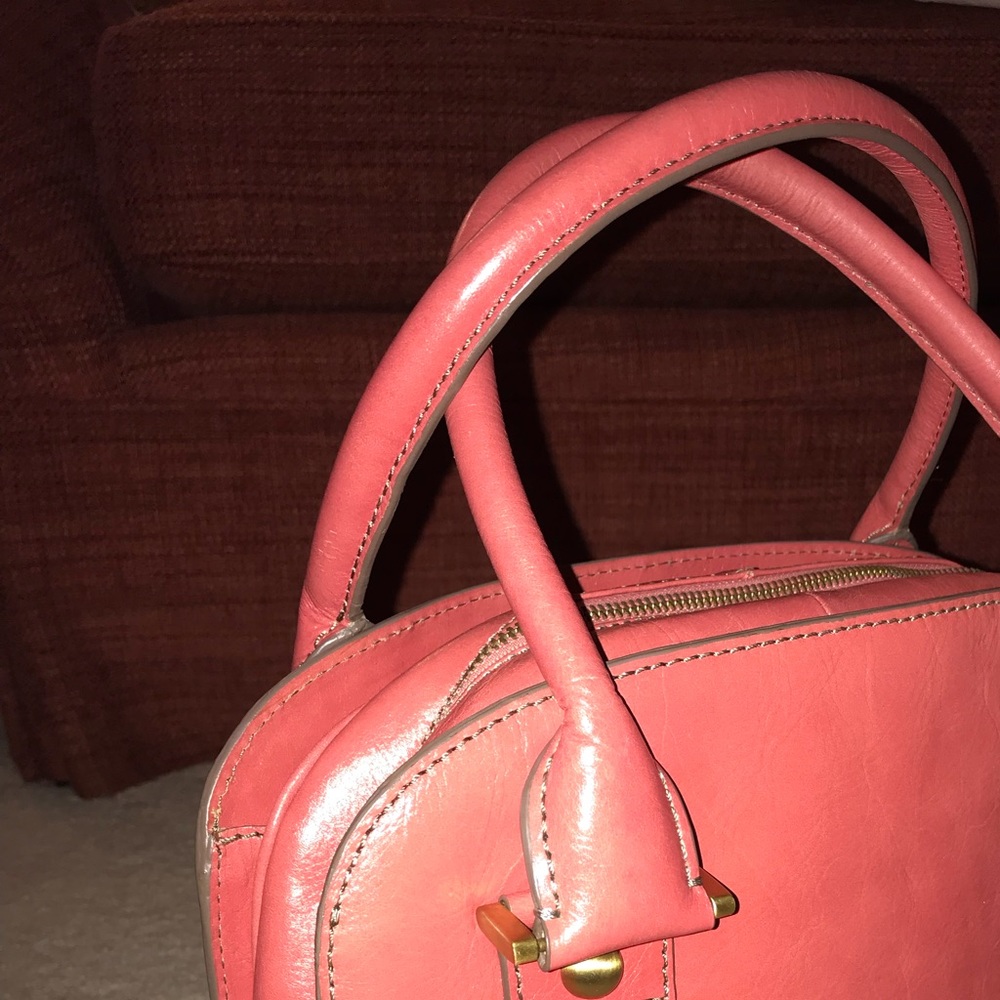 Flamingo Pink Leather Purse